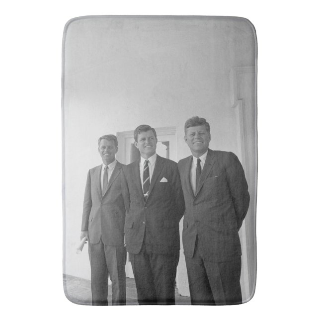 Präsident John Kennedy & Brothers American Camelot Badematte (Vorderseite Vertikal)