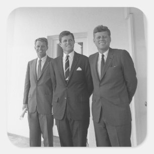 Präsident John Kennedy & Brothers American Camelot Quadratischer Aufkleber