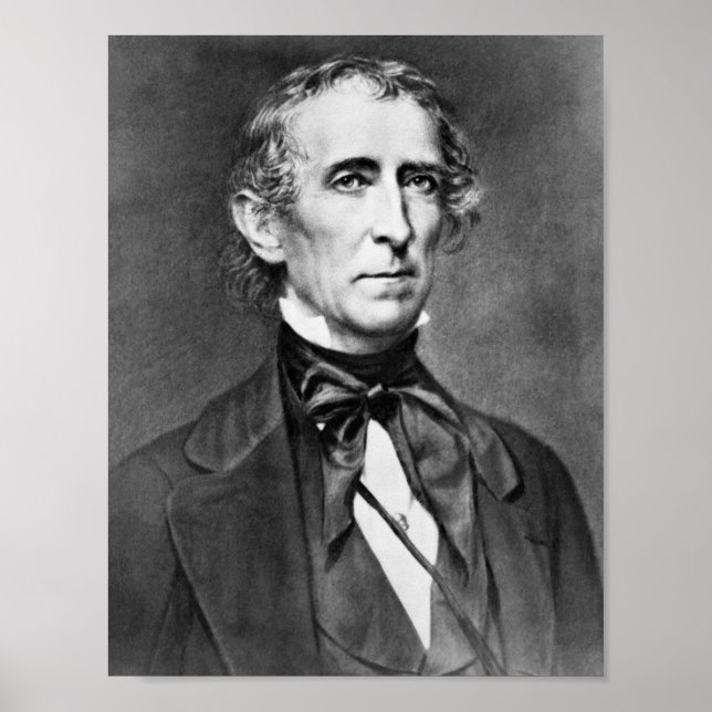 Präsident John Tyler Portrait - Circa 1860 Poster (Vorne)
