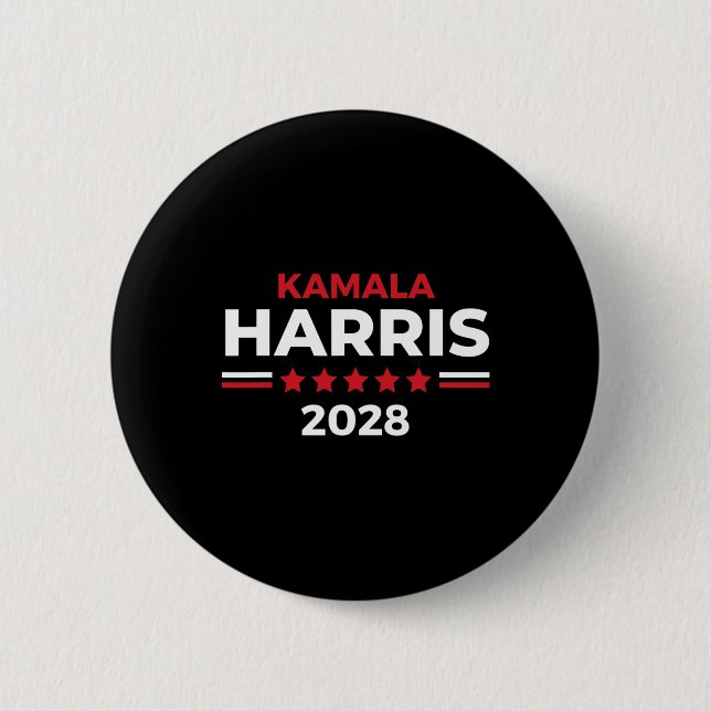 Präsident Kamala Harris für den Präsidenten 2028 Button (Vorderseite)