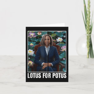 Präsident Kamala Harris Portrait Lotus für Potus Z Karte