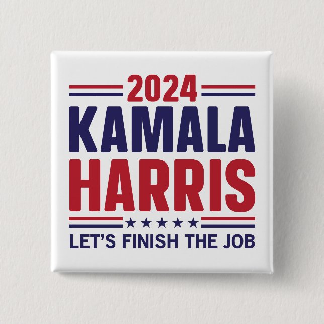 Präsident Kamala Harris: Schluss mit Job 2024 Button (Vorderseite)