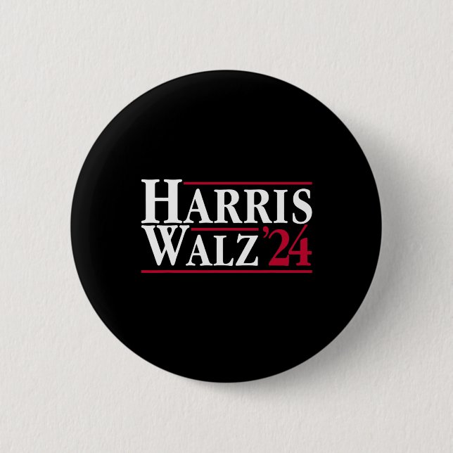 Präsident Kamala Harris Tim Walz Vp Brat Cat Ladie Button (Vorderseite)