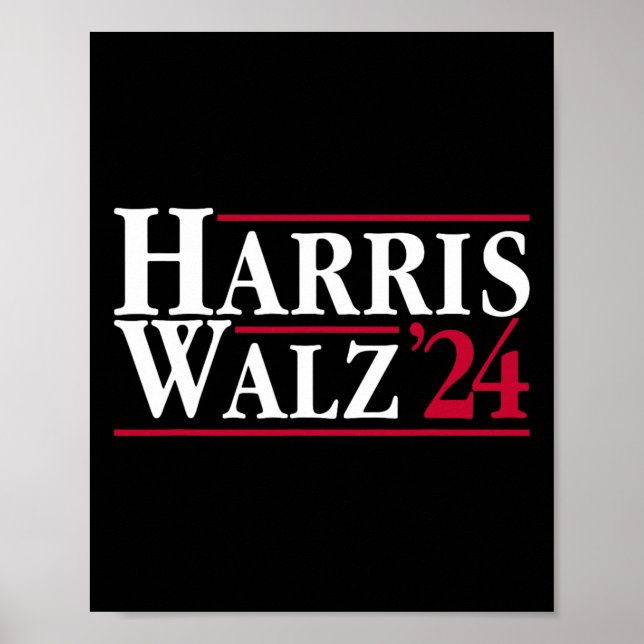 Präsident Kamala Harris Tim Walz Vp Brat Cat Ladie Poster (Vorne)