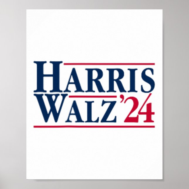 Präsident Kamala Harris Tim Walz Vp Brat Cat Ladie Poster (Vorne)