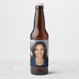 Präsident Kamala Harris USA 2024 Bierflaschenetikett