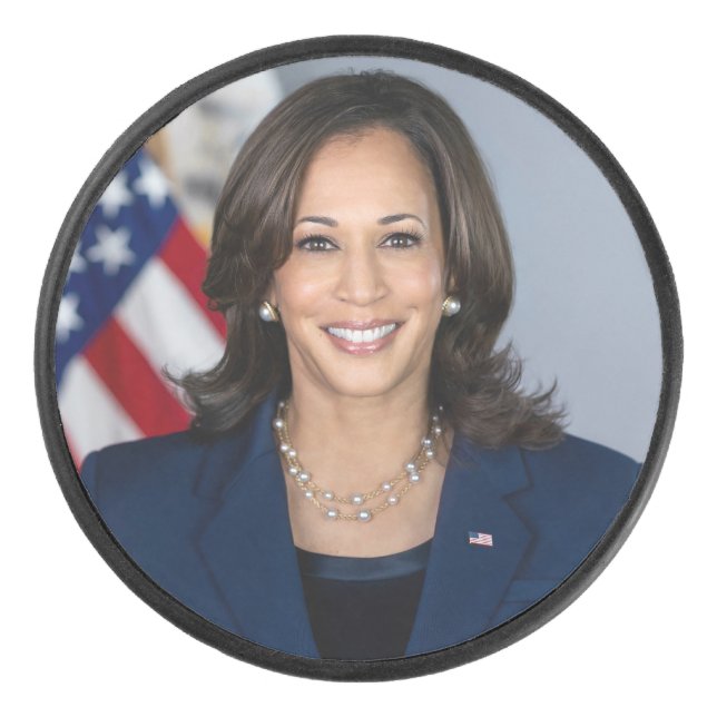 Präsident Kamala Harris USA 2024 Eishockey Puck (Vorderseite)