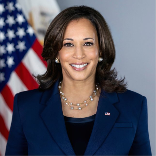 Präsident Kamala Harris USA 2024 Fotoskulptur Magnet (Vorne)