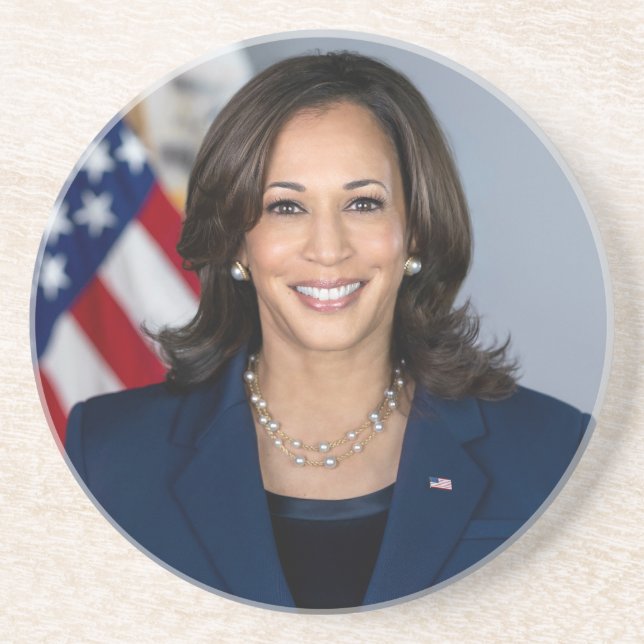 Präsident Kamala Harris USA 2024 Getränkeuntersetzer (Vorne)
