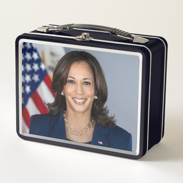 Präsident Kamala Harris USA 2024 Metall Brotdose (Vorderseite)