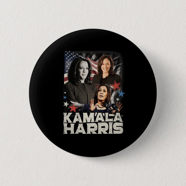 Präsident Kamala Harris Wir gehen nicht zurück 202 Button (Vorderseite)