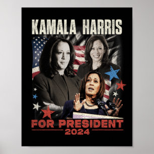 Präsident Kamala Harris Wir gehen nicht zurück 202 Poster