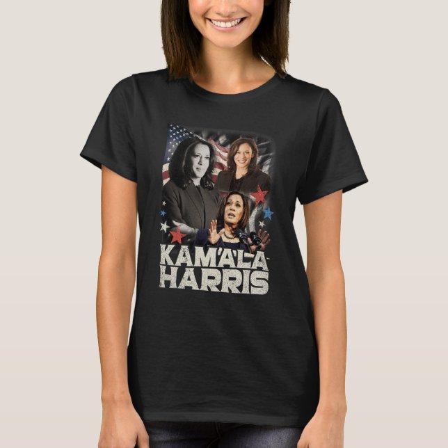 Präsident Kamala Harris Wir gehen nicht zurück 202 T-Shirt (Vorderseite)