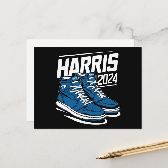 Präsident Kamala Wahlbeobachter: Harris 24 Wahlsie Postkarte (Vorderseite/Rückseite Beispiel)