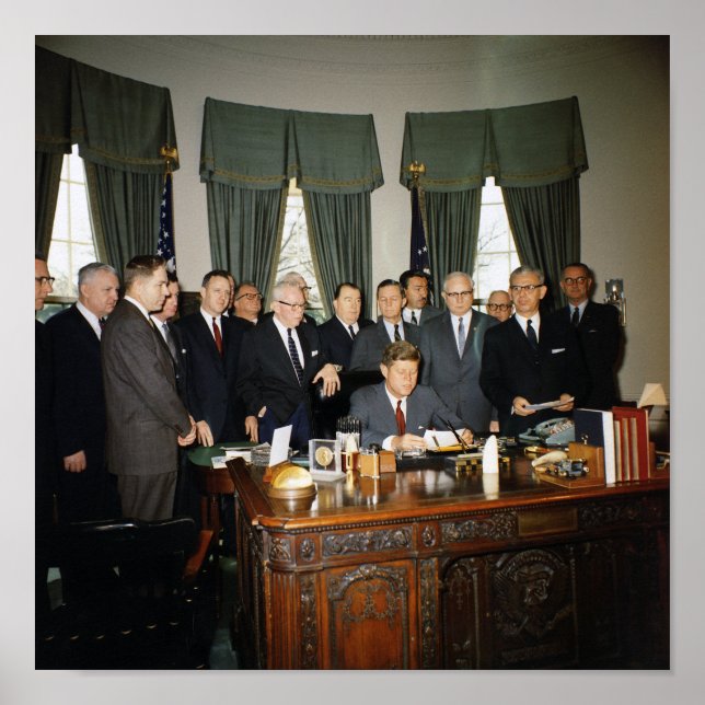 Präsident Kennedy Manpower Act - Oval Office - 196 Poster (Vorne)