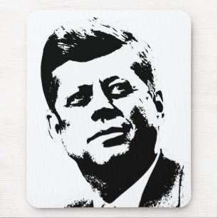 Präsident Kennedy -- Schwarzweiss Mousepad