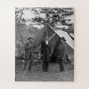 Präsident Lincoln bei Antietam Maryland Bürgerkrie Puzzle