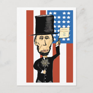 Präsident Lincoln Happy Bday 2 Me Postcard Postkarte
