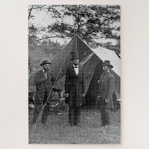 Präsident Lincoln im Zivilen Krieg von Antietam Ma Puzzle