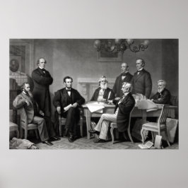 Präsident Lincoln und sein Kabinett Poster