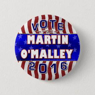 Präsident Martin-O'Malley Wahl 2016 Demokrat Button