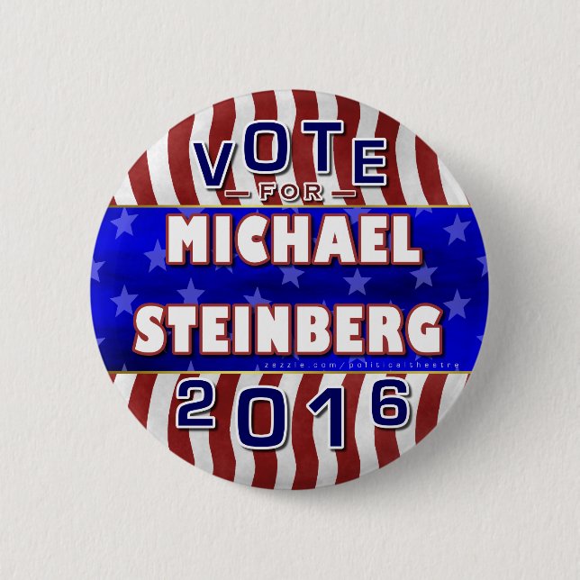 Präsident Michael-Steinberg Wahl 2016 Demokrat Button (Vorderseite)