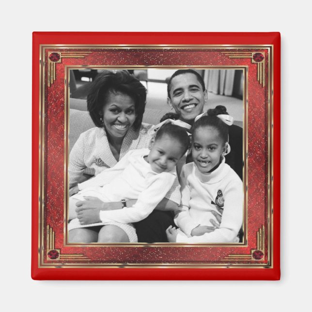 Präsident Obama 1. Familie Keepsakes Magnet (Vorne)
