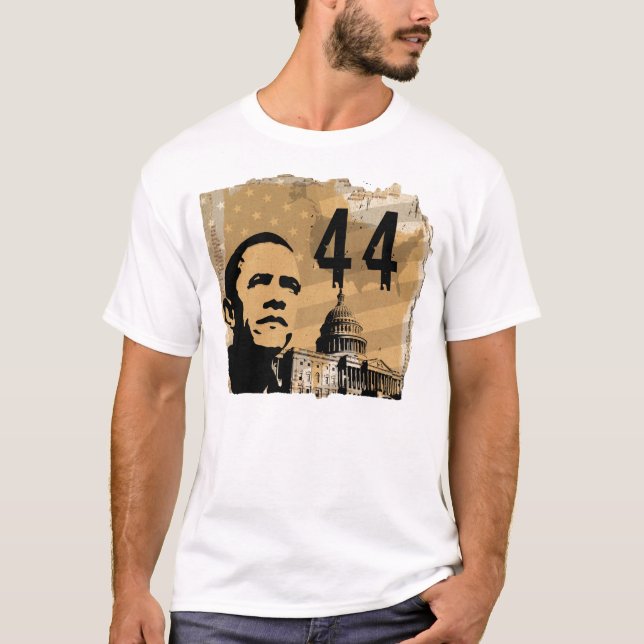 Präsident Obama 44 - einer Sprachrede T-Shirt (Vorderseite)