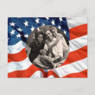 Präsident Obama - Amerikas erstes Foto in seiner F Postkarte