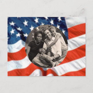 Präsident Obama - Amerikas erstes Foto in seiner F Postkarte
