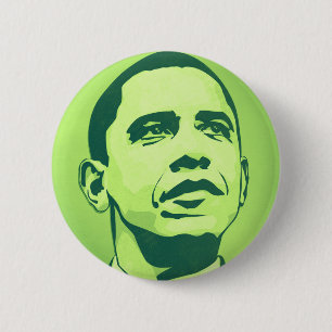 Präsident Obama, Änderung ist jetzt grüner Knop Button