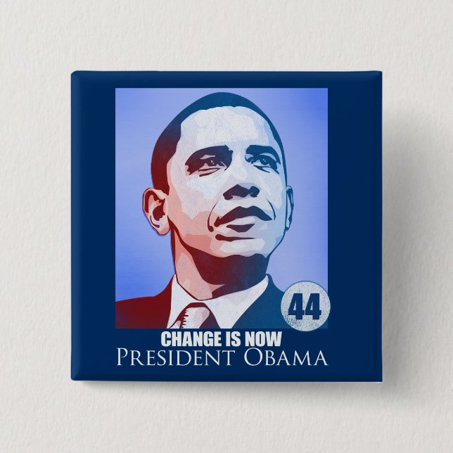 Präsident Obama, Änderung ist jetzt Knopf Button (Vorderseite)
