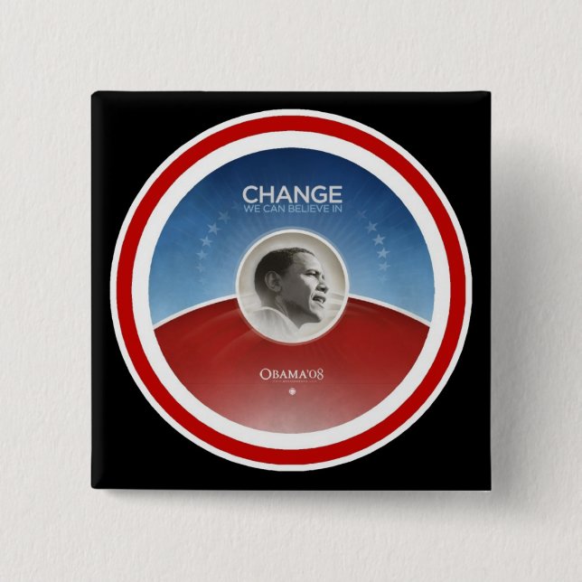Präsident Obama CHANGE Button (Vorderseite)