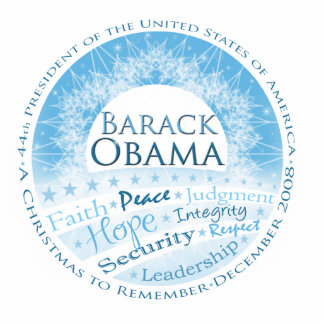 Präsident Obama Christmas Ornament Fotoskulptur Ornament