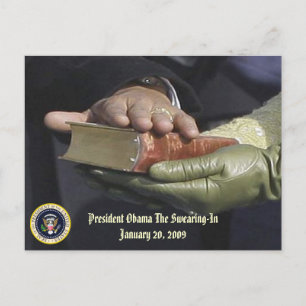 Präsident Obama - das SWEARING-IN-Gedenken Postkarte