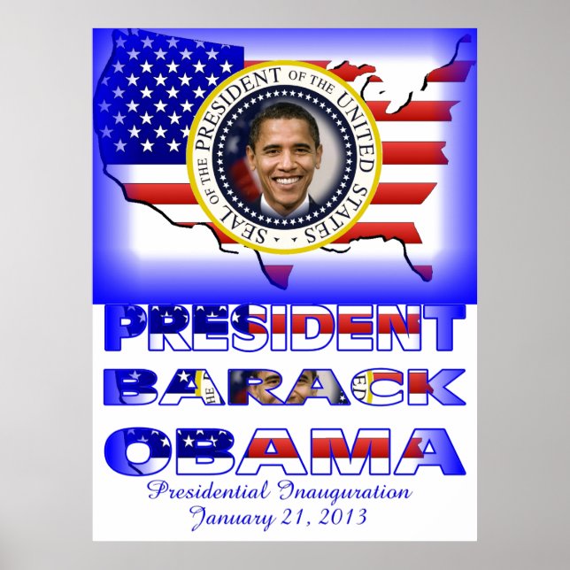 PRÄSIDENT OBAMA Einweihung 2013 Poster (Vorne)