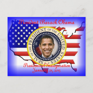PRÄSIDENT OBAMA Einweihung 2013 Postkarte