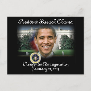 PRÄSIDENT OBAMA Einweihung 2013 Postkarte
