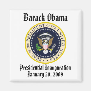 PRÄSIDENT OBAMA Einweihung Gedenk Magnet