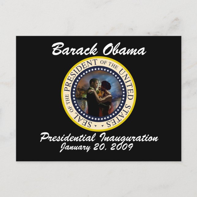 Präsident Obama Einweihung Postkarte (Vorderseite)