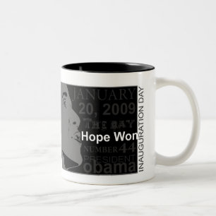 Präsident Obama - Einweihungstag Zweifarbige Tasse