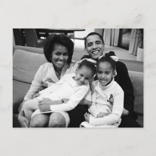 Präsident Obama Erste Familie Postkarte