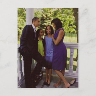 Präsident Obama Erste Familie Postkarte