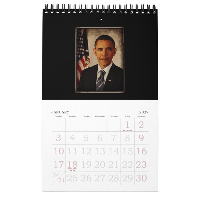 Präsident Obama & Family Pictures Kalender (Jan 2027)