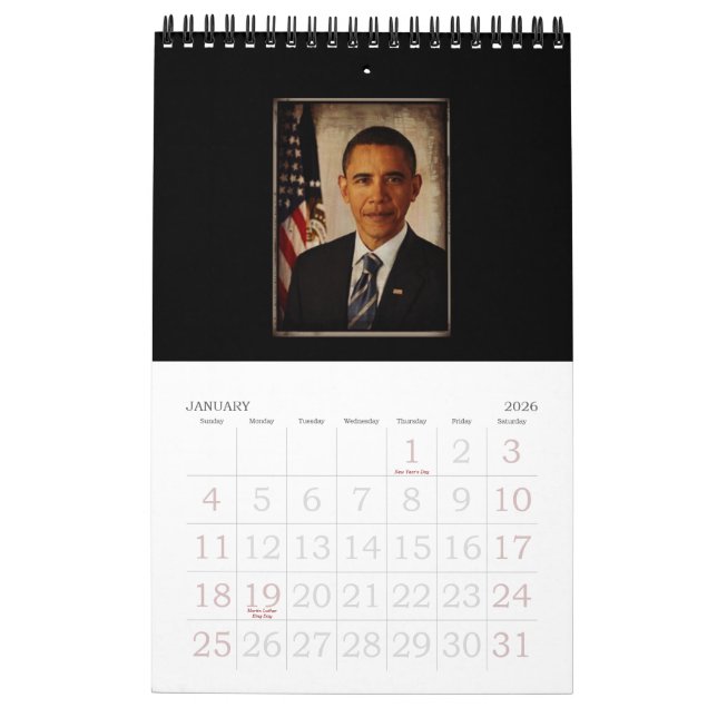 Präsident Obama & Family Pictures Kalender (Jan 2026)