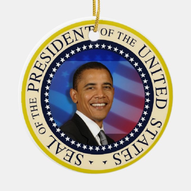 Präsident Obama First Family am 21. Januar 2013 Keramik Ornament (Vorne)