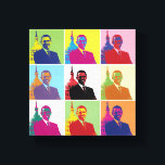 Präsident Obama Funky Moderner Pop Art 8x8 Leinwanddruck<br><div class="desc">Pop Art Version von Obamas ersten Amtszeit Präsidentenportrait (2009). In einer im Februar 2009 von Harris Interactive für France 24 und die International Herald Tribune in der Western Europe und den USA durchgeführten Umfrage wurde Obama als der angesehenste und mächtigste Weltführer bewertet.</div>