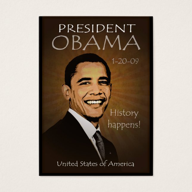 Präsident Obama - Grunge Pocket Calendar (Vorderseite)