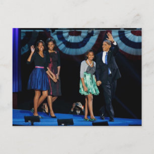 PRÄSIDENT OBAMA Historische Wiederwahl Postkarte