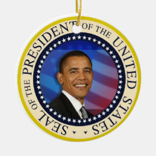 Präsident Obama Inauguration Ball Keramikornament